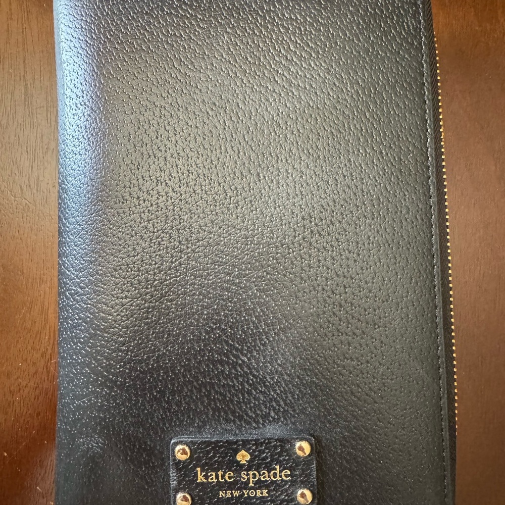 Kate Spade Black Leather Day Planner